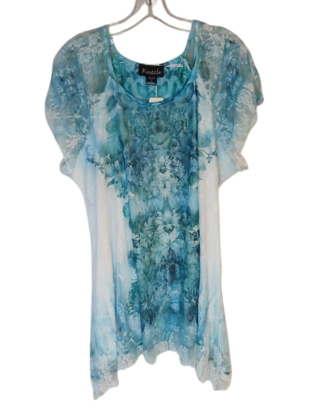 Frazzle Floral Tunic Top Size XL NWT